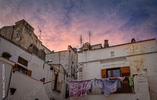 Fototapeta Naklejka Na Ścianę i Meble -  street in the town, Monte Sant'Angelo, Apulia, Italy, March 2024