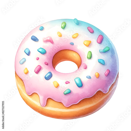 Watercolor Cute Donut  © PoyzDigitalArt