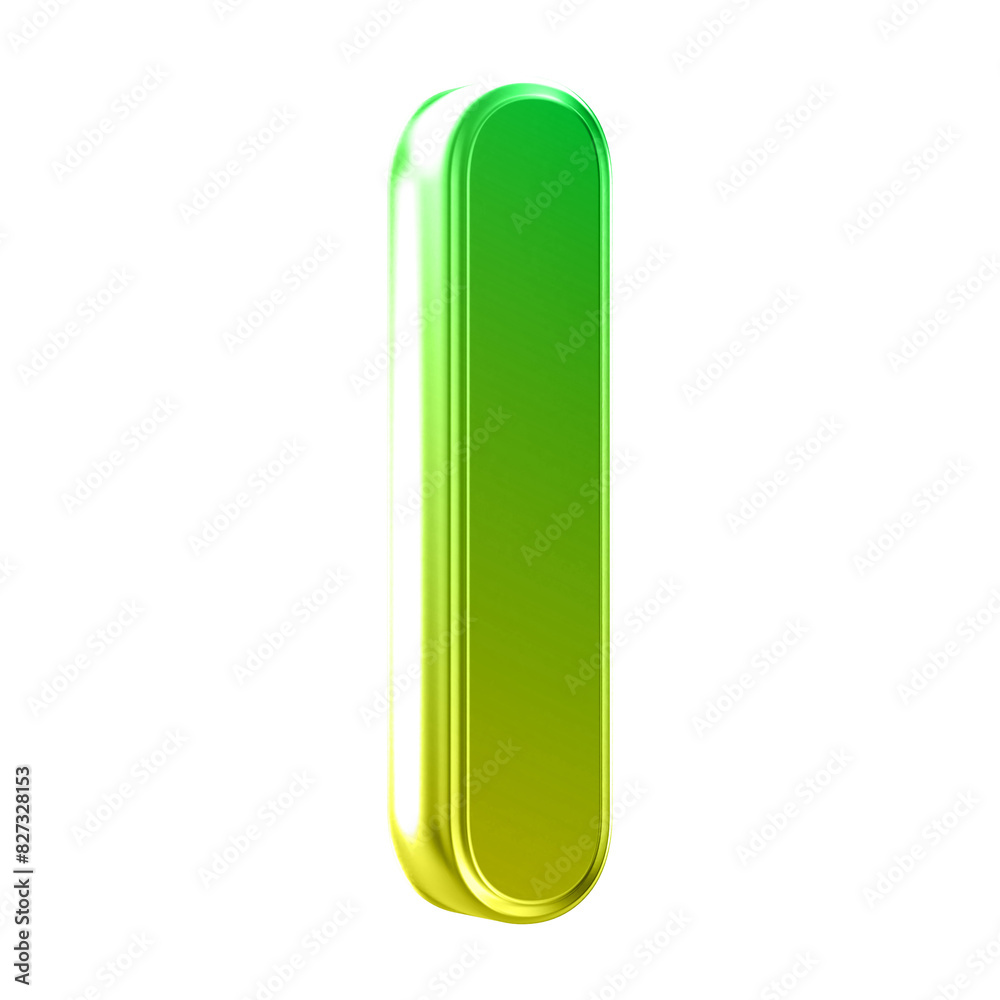 Letter I uppercase . 3D render gradient letter Letter I uppercase . 3D render gradient letter