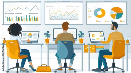 documents meeting and business people planning on spreadsheet data analysis