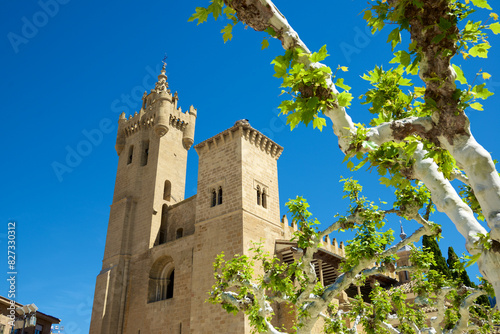 San Salvador church in Ejea de Los Caballeros, Spain photo