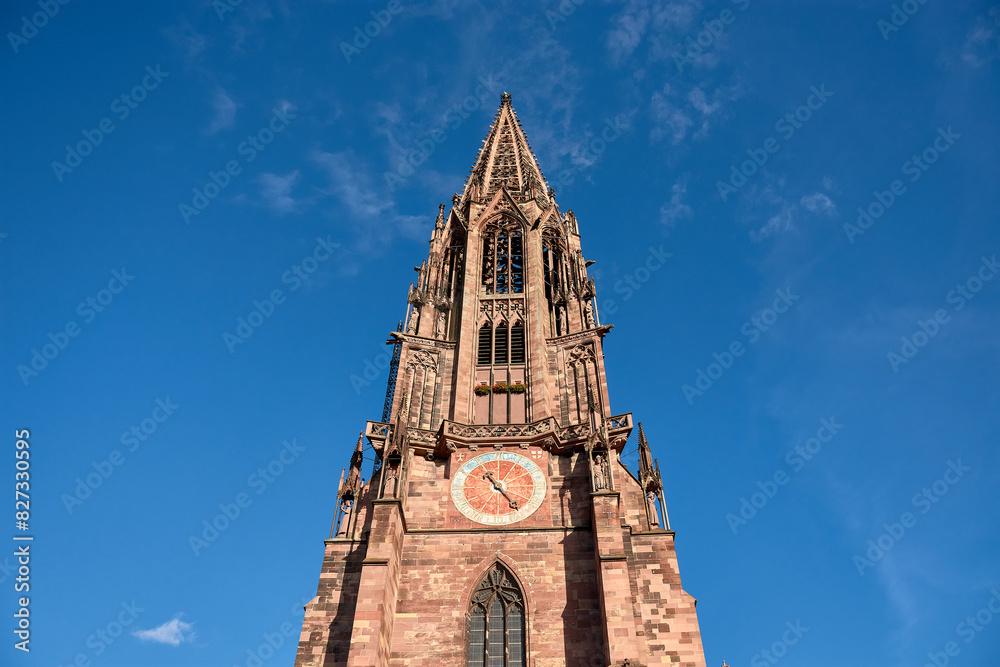 Fototapeta premium A general view of the Freiburg Cathedral