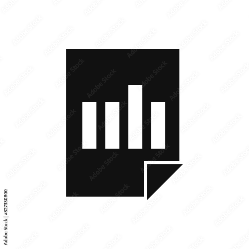 Document File Statistics Datasheet Gui Web vector icon