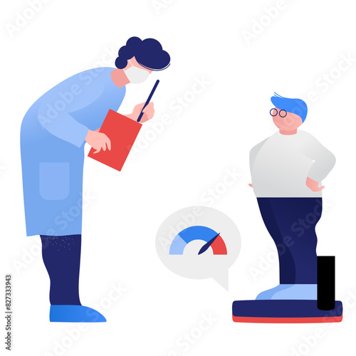 Boy at medical checkup