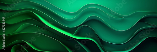  abstract green background with waves, green paper art, A green abstract background with wavy lines. for nature-themed designs, environmental concepts, or vibrant and modern digital art.green paper cu