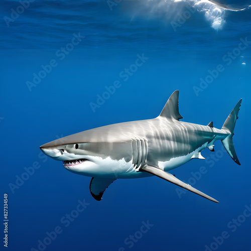 Dangerous great white shark , ai-generatet © Dr. N. Lange