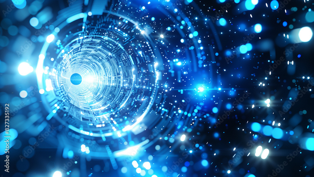 Techno Elegance: Sparkling Blue Infinity Techno Elegance: Sparkling Blue Infinity
