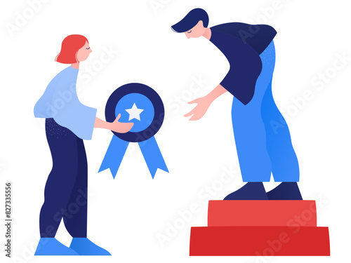 Man winning first prize