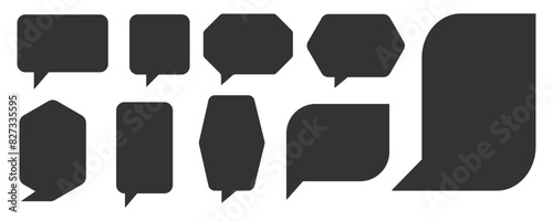 balloon dialogue set, outline and solid design, various shapes and sizes, vector editable Eps 10, for graphic needs.