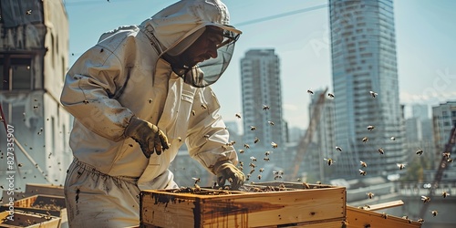 Urban Beekeeping with Swarming Bees photo