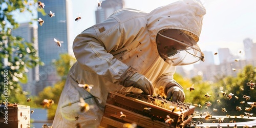 Urban Beekeeping with Swarming Bees photo