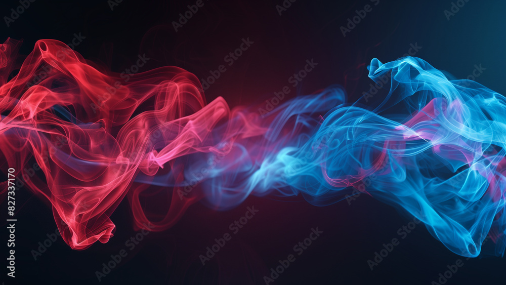 Divergent Paths: Chromatic Smoke Flow