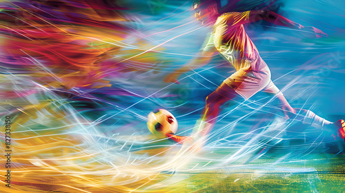 Fototapeta Naklejka Na Ścianę i Meble -  football player abstract or illustrator background