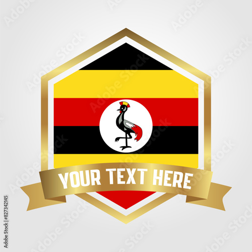 Free Download Golden Luxury Uganda Label Vector Illustration - GFXLoad