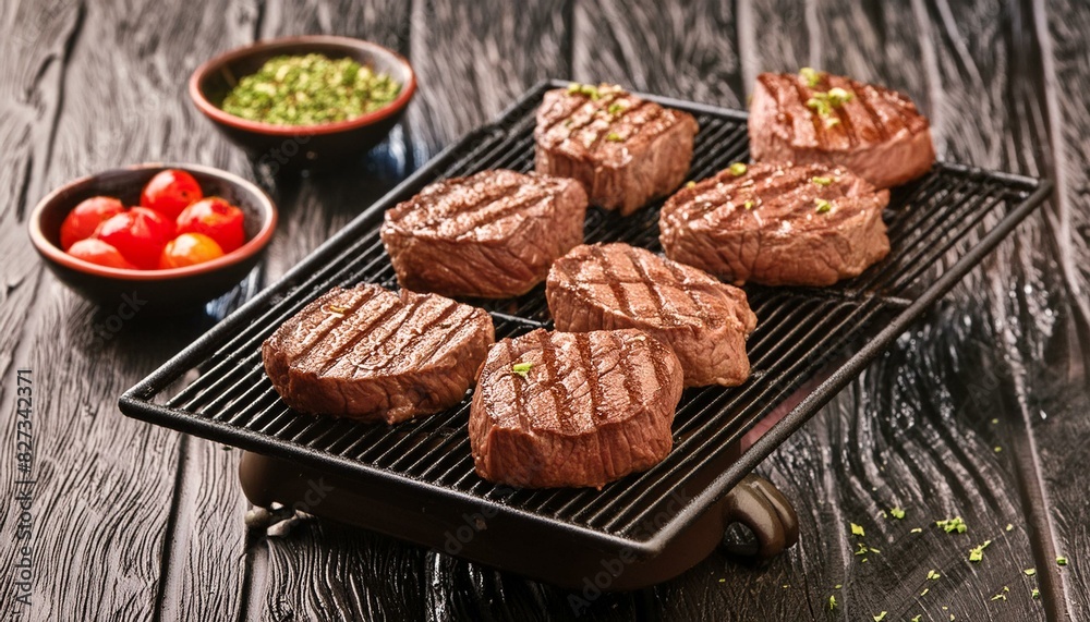 grilled meat and vegetables grilled meat and vegetables