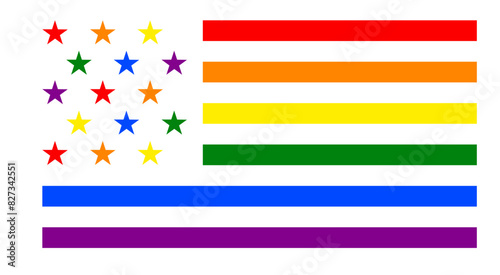 Regenbogen Flagge, USA