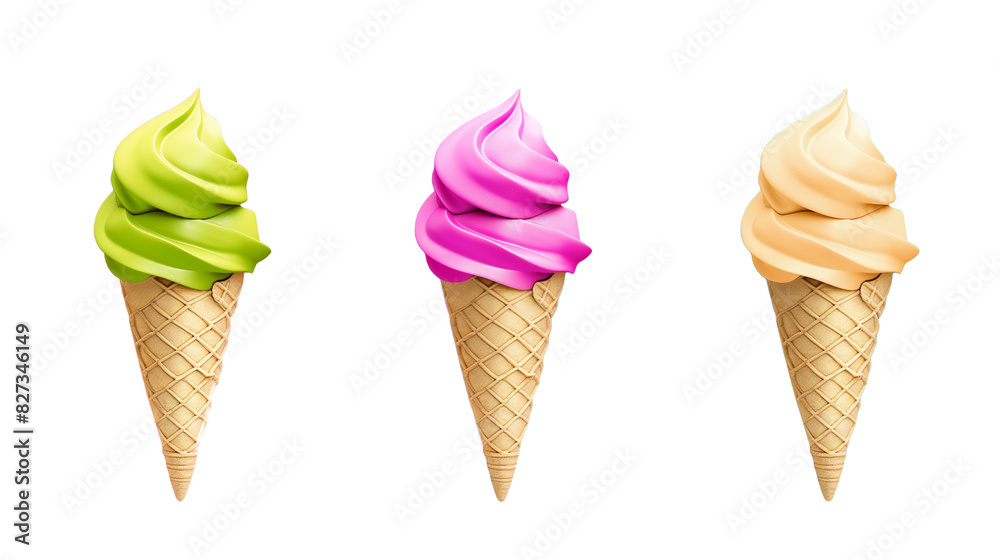 ice cream isolated on on a transparent and white background, chocolate ice cream, colorful ice cream, cone ice cream ice cream isolated on on a transparent and white background, chocolate ice cream, colorful ice cream, cone ice cream