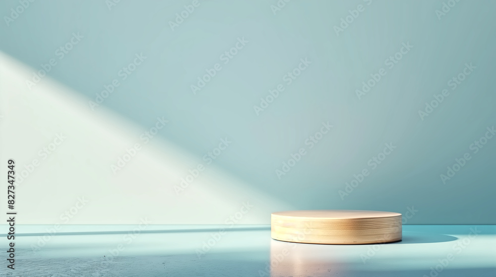 Empty podium in apricot colour for product presentation Empty podium in apricot colour for product presentation
