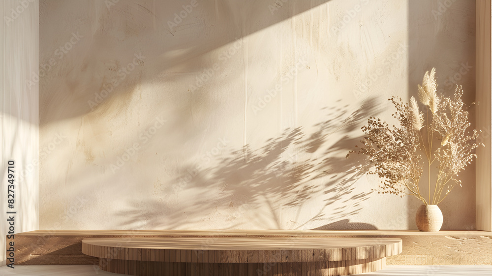 The scene in a white room with empty space and refraction of light and shadow,podium design for product display or product stand with leaf ornaments and minimalist background,Empty podium
The scene in a white room with empty space and refraction of light and shadow,podium design for product display or product stand with leaf ornaments and minimalist background,Empty podium