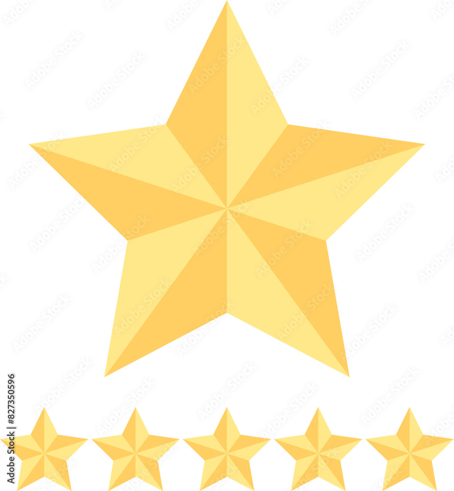 Gold rating star vector icon Gold rating star vector icon