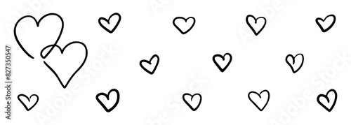 Hand-Drawn Heart Outline Pattern