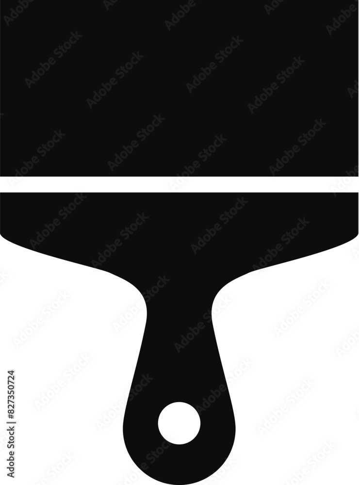 Putty knife vector silhouette icon