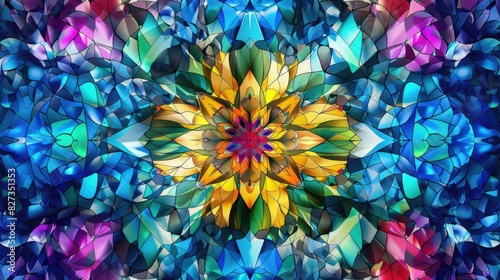 Kaleidoscopic backdrop abstraction photo