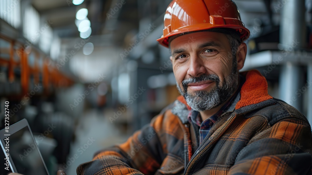 waist up portrait of middle eastern engineer wearing hardhat posing against white background holding tablet copy space with waist up portrait of middle eastern engineer wearing hardhat posing against white background holding tablet copy space with