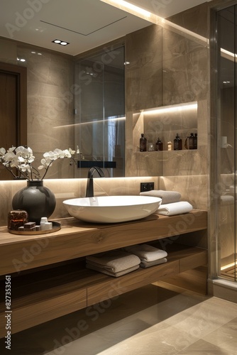 Modern Bathroom Vanity with Sleek Design and Storage