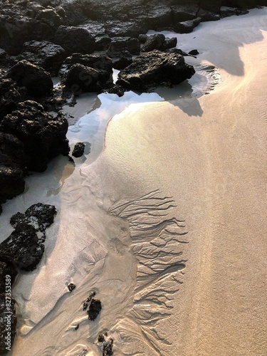 waterfall on the beach