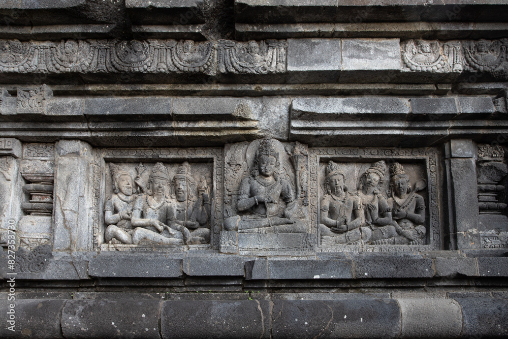 Close-up of the iconic Prambanan Hindu temple in Indonesia Close-up of the iconic Prambanan Hindu temple in Indonesia