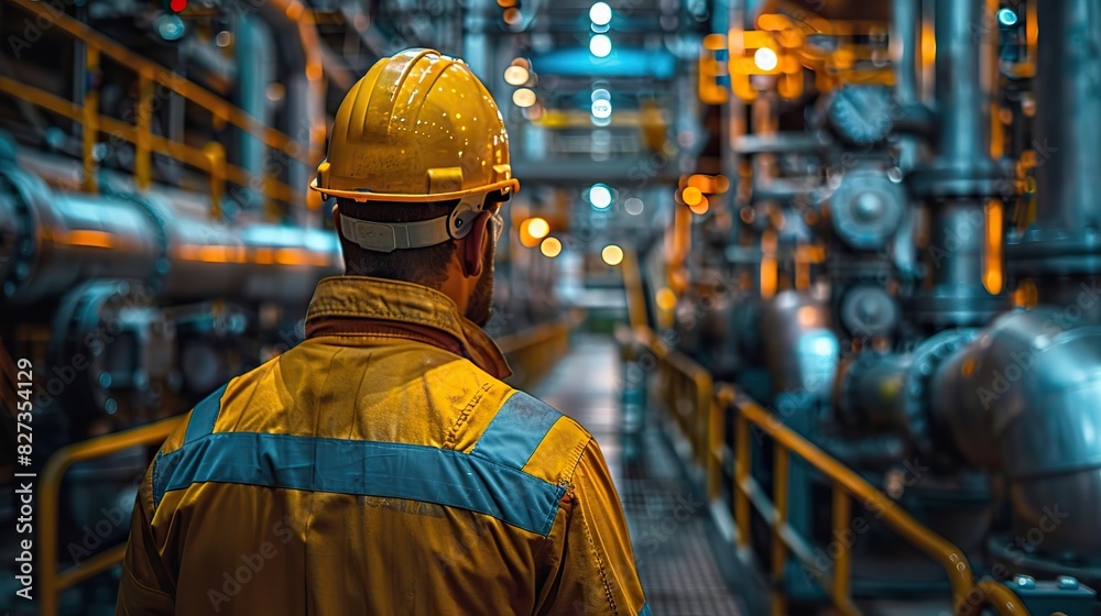 engineering working in a factory