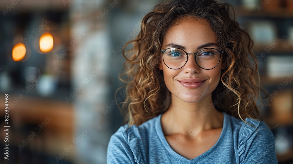 photo of cheerful self assured lady folded arms wear eyeglasses blue shirt isolated grey color background photo of cheerful self assured lady folded arms wear eyeglasses blue shirt isolated grey color background