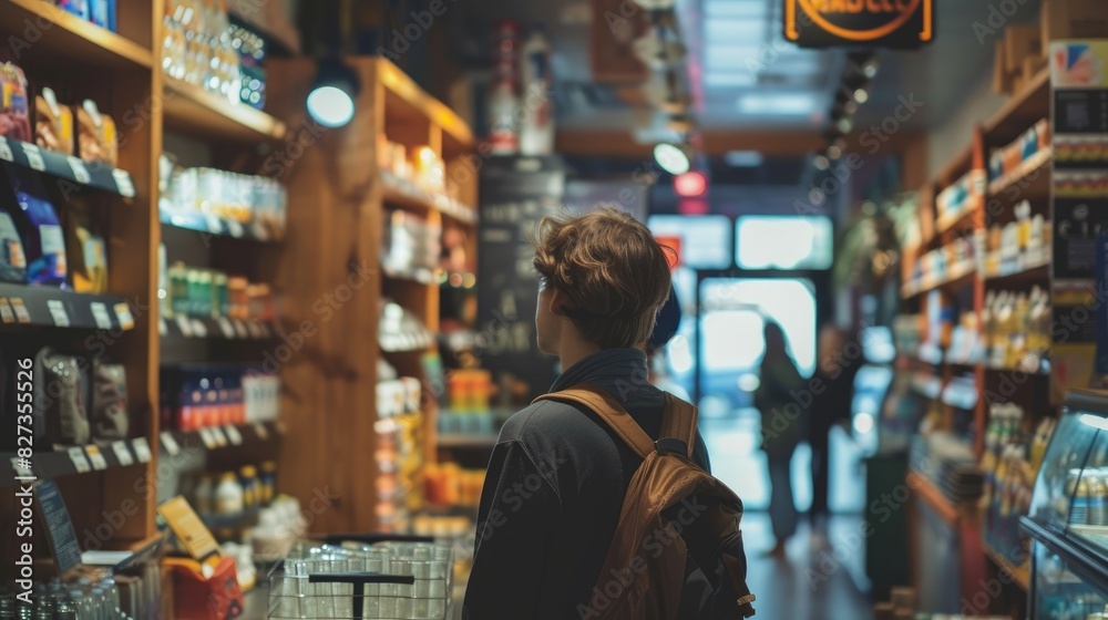 Customer in a store looking for help, but no staff available