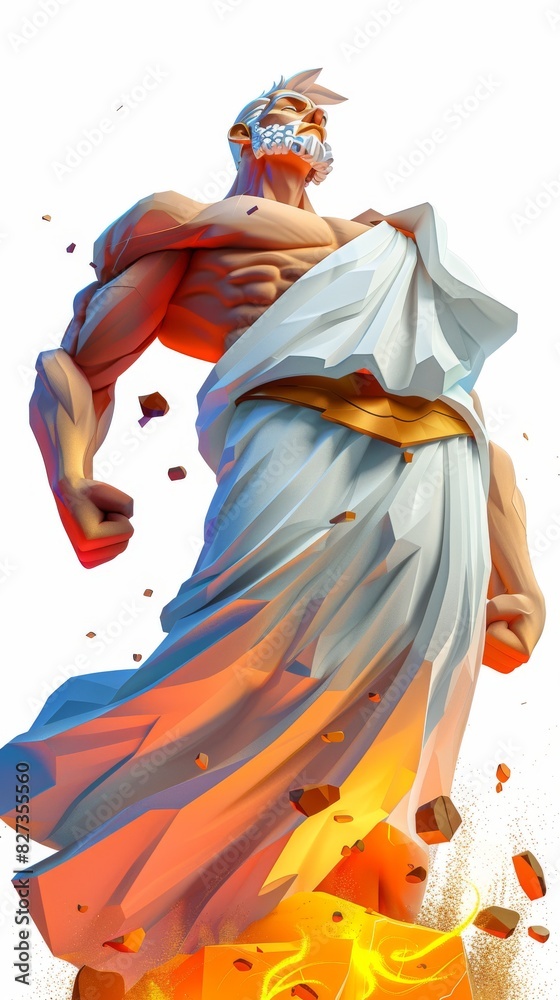 Fototapeta premium Abstract Stoic Figure Portraying the Stoicism Existence with Stoical Expressionism