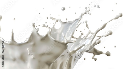 milk splash Isolated on white background