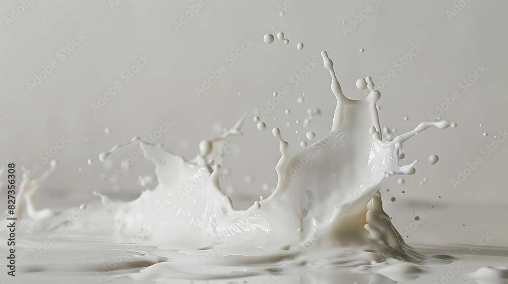 milk splash Isolated on white background