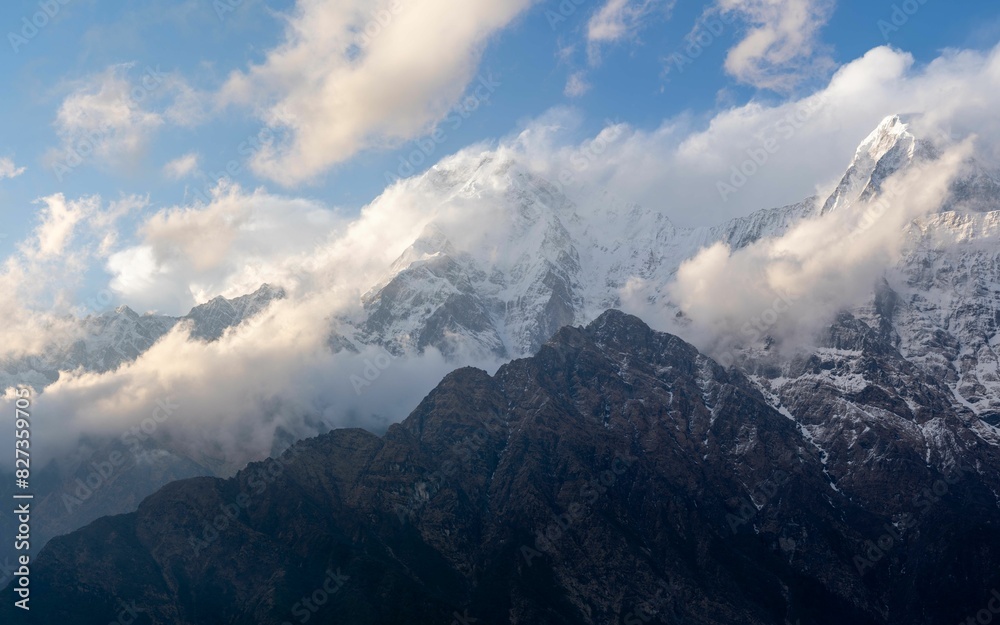 Aerial view of stunning Nepalese Himalayan scenery Aerial view of stunning Nepalese Himalayan scenery