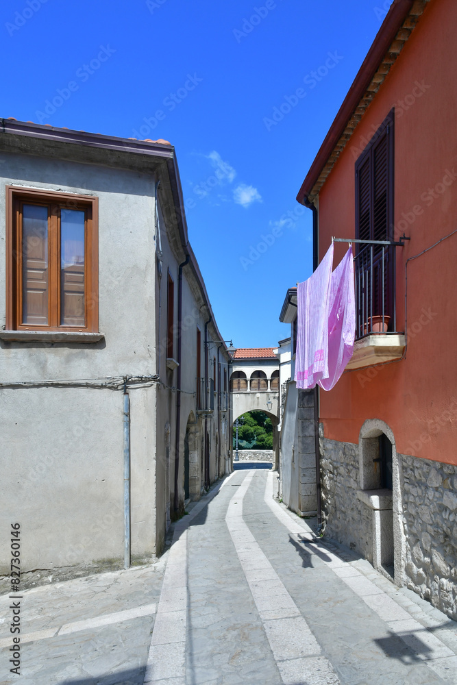 Fototapeta premium A street in Taurasi, a town in Campania, Italy.