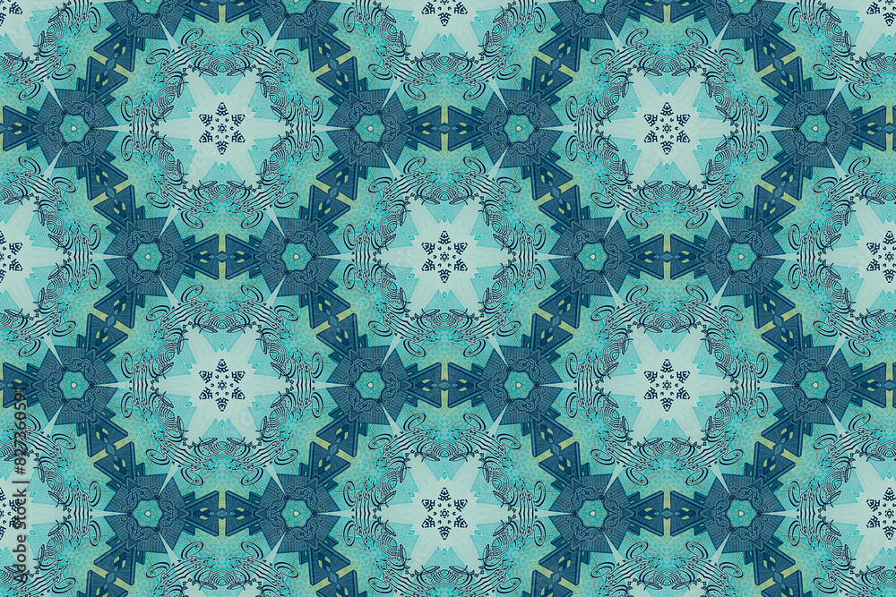 Vibrant pattern design in shades of blue and green Vibrant pattern design in shades of blue and green