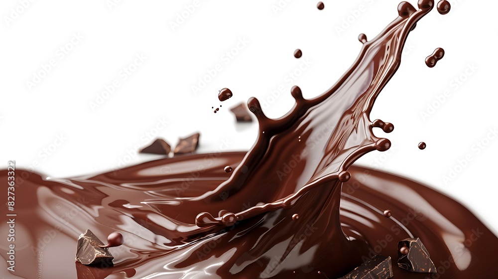 Liquid Chocolate crown splash pool with ripples. Liquid Chocolate crown splash pool with ripples.