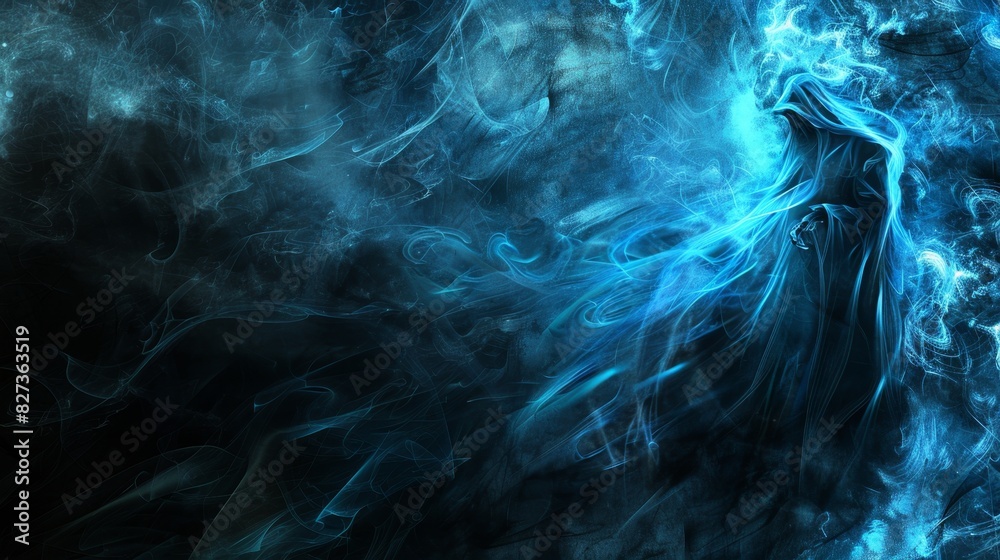 Mysterious blue smoke swirling abstract background Mysterious blue smoke swirling abstract background