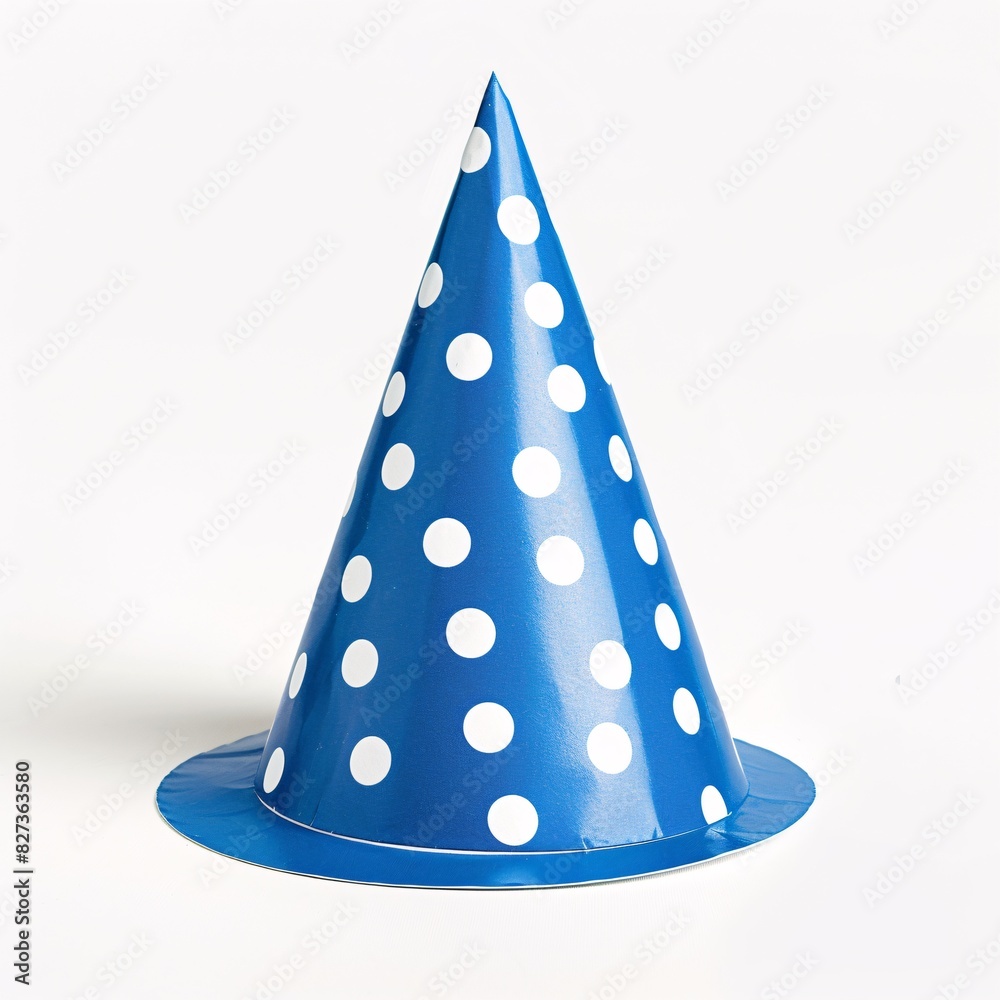 Fototapeta premium Blue and White Pointed Party Hat