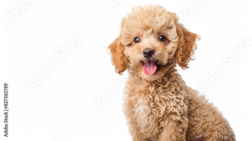 The Cute Curly Poodle Puppy © DaryaD