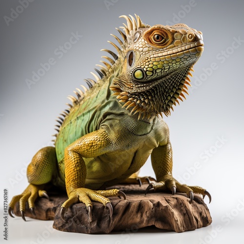 iguana on the white background