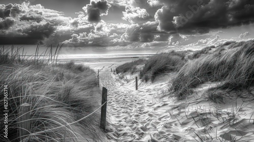 Beach at Wijk aan Zee in the netherlands photo