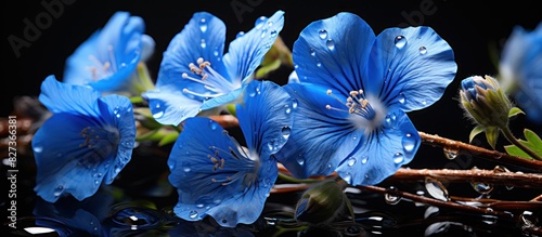 Beautiful blue orchid flowers
