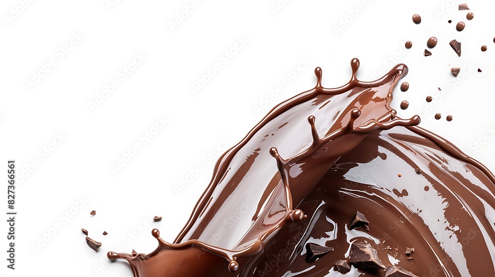 Liquid Chocolate crown splash pool with ripples. Liquid Chocolate crown splash pool with ripples.
