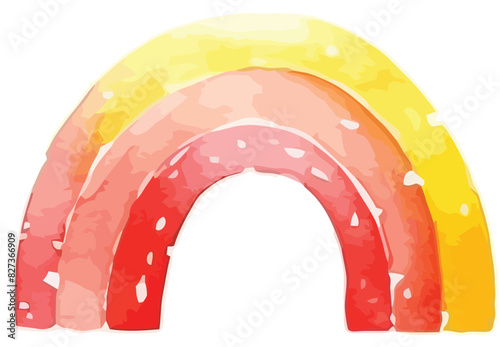 Regenbogen mit Wasserfarben gezeichnet, Vektor