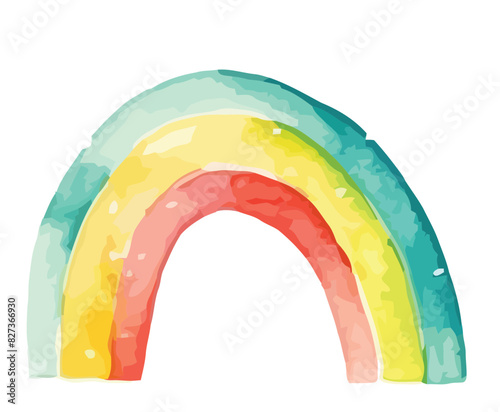 Regenbogen mit Wasserfarben gezeichnet, Vektor